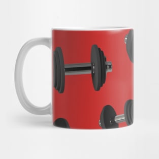 3d dumbbell seamless pattern perfect for people who loves gym Mug